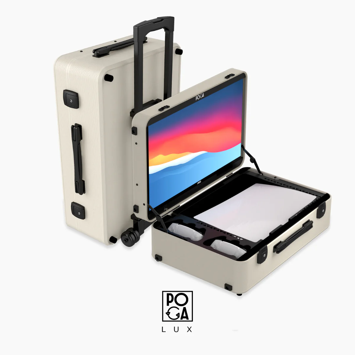 Premium gaming gift - POGA Lux cashmere grey portable gaming station