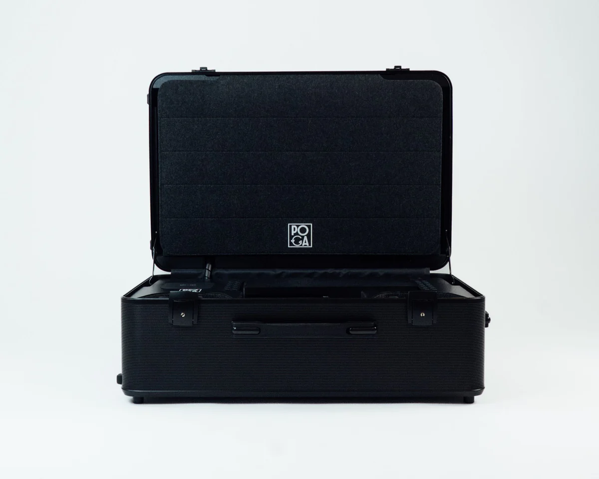 portable gaming case for Xbox Series X — POGA Sly opened showing protective lid