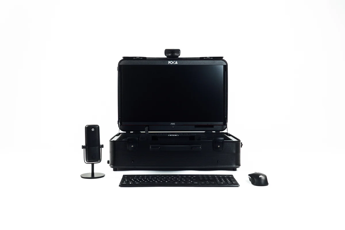 portable gaming PC — Stream - Full POGA Max setup with display, keyboard, mouse and PC